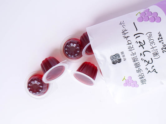 旬楽膳 増粘多糖類を使わず作ったぶどうゼリー