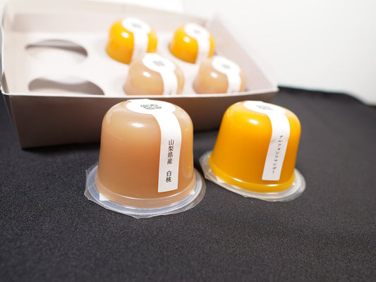 山梨県産白桃寒天ゼリー&アルフォンソマンゴーゼリー 6個セット